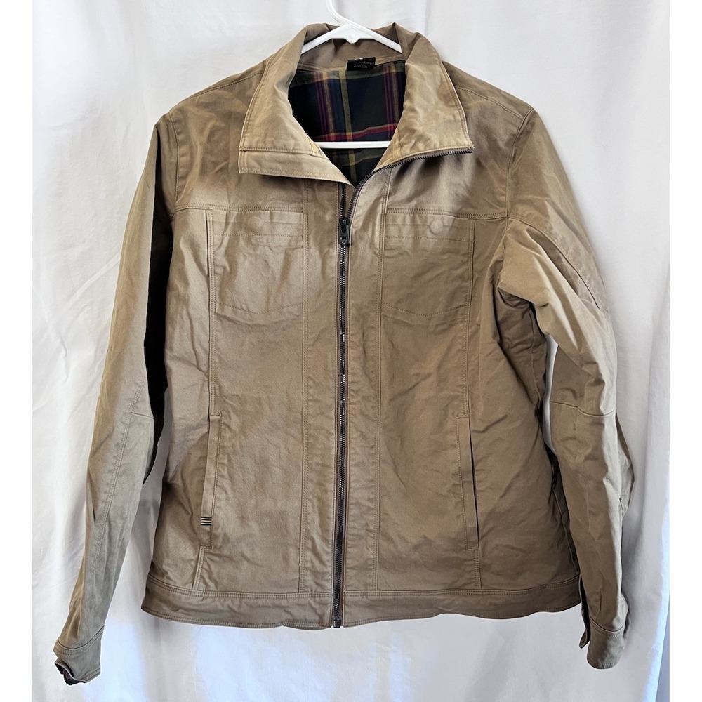 Kuhl‎ Jacket Women's Sz Med Brown Generatr Full Zip Plaid Flannel Lined 108846